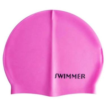 Imagem de Touca De Silicone Swimmer - Adulto - MBFit, Unico, Rosa