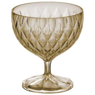 Imagem de Taça de Plástico para Sobremesa 350ml Cristal Glamour âmbar Plasutil r