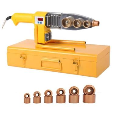 Imagem de HYZHANHONG Máquina de solda de tubos de plástico PPR, máquina de fusão a quente de aquecimento de tubos de 1000 W, ferramenta de solda com temperatura controlada (20-63 mm)