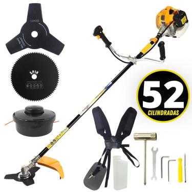 Imagem de Roçadeira Profissional Vulcan VR520H 2T 52CC + Faca Circular 80 Dentes Furo 25mm Tamanho 255mm 1,5mm