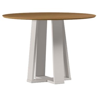 Imagem de Mesa de Jantar 100x100 cm Isabela sem Vidro Off White Ype – New Ceval