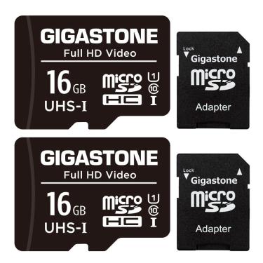 Imagem de Cartão Micro sd Gigastone 16GB, pacote com 2 unidades de vídeo fhd de 85 MB/s