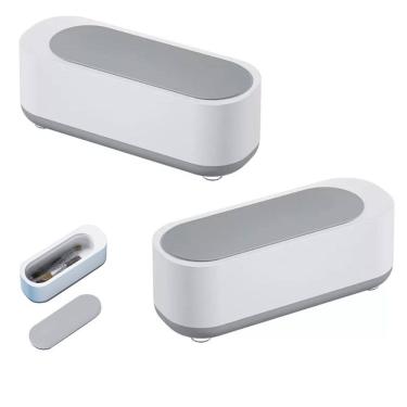 Imagem de Limpador Ultrassonico Oculos Joias Kit 2 Unidades Aneis Pinceis de Maquiagem Acesssorios Portatil Multiuso Limpeza Profunda Alta Frequencia Estojo