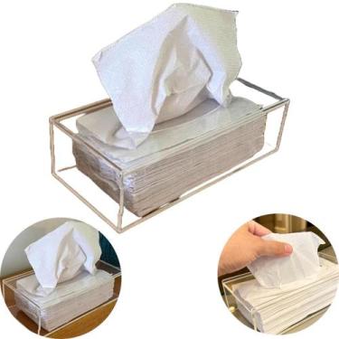 Imagem de Caixa Porta Lenços Máscaras Papel Acrílico Cristal 19X13X7 - Paramount