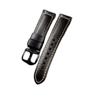 Imagem de Pulseira de Relógio de Couro Genuíno - 20mm, 22mm e 24mm - Compatível 