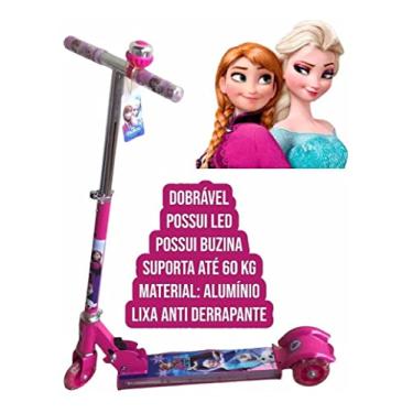 Imagem de Patinete Frozen 3 - Freio E Roda Gel - Infantil Menina
