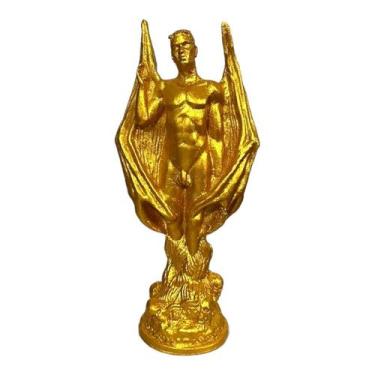 Imagem de Escultura Lúcifer Do Ouro 12 cm Dourado em Resina - Lua Mística - 100%