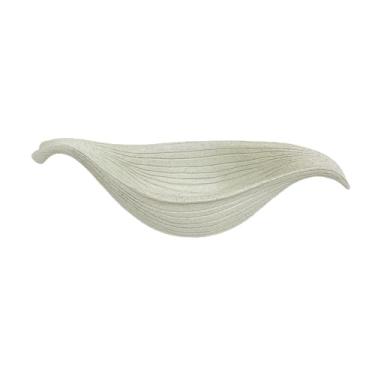 Imagem de ARTRHYT Tigela decorativa grande de 32 cm, tigelas decorativas de folha branca para decoração de casa, fruteira decorativa para balcão de cozinha, tigela elegante para mesa de entrada, decoração de