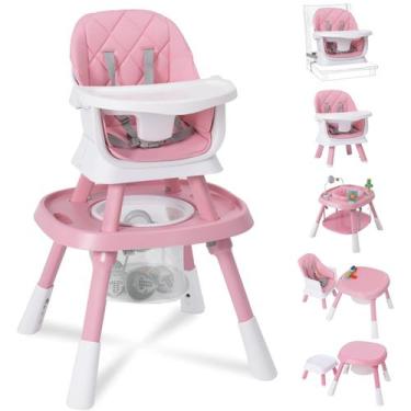 Imagem de Cadeira conversível Babyliebe 15 em 1 com centro de atividades rosa