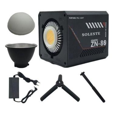 Imagem de Iluminador Led Zn-80 Bicolor Portátil Com Bateria Interna - SOLESTE