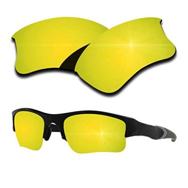 Imagem de Lentes de reposição polarizadas para óculos de sol Oakley Flak Jacket XLJ - Várias cores, Revestimento espelhado ouro 24k, 0