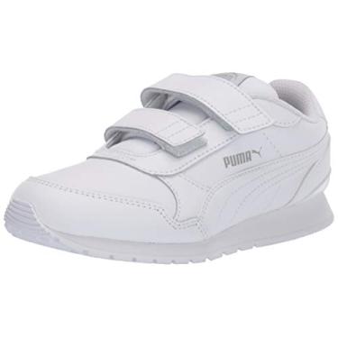 Imagem de PUMA Tênis infantil unissex St Runner Hook and Loop, Puma Violeta branco-cinza, 22
