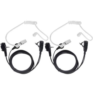 Imagem de KANMIT Fone de ouvido de tubo acústico oculto VX-261 para Motorola Vertex Standard Radio EVX-261 VX-231 EVX-531 EVX-534 VX-180 VX-298 VX-350 VX-351 Walkie Talkie com microfone PTT, pacote com 2