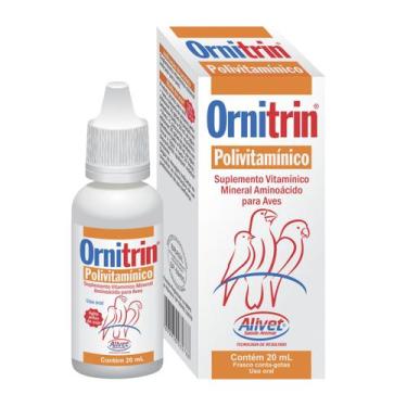 Imagem de Suplemento Ornitrin Polivitamínico Para Aves 20ml Alivet