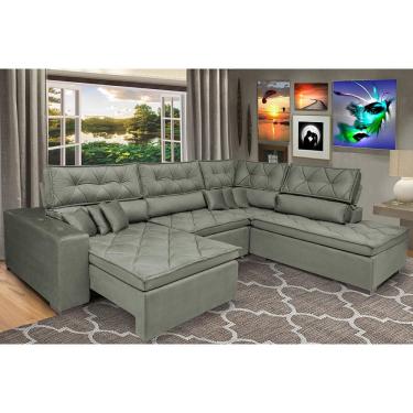 Imagem de Sofá de Canto Dir 3,00x2,36m Retrátil Cama inBox Platinum.