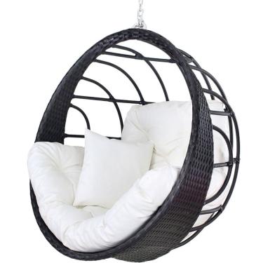 Imagem de Balanço Ninho Suspenso Hungria Tabaco E Courino Náutico Bco