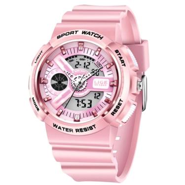 Imagem de Relógio Digital Feminino Duplo Display Esportivo Movimento De Quartzo
