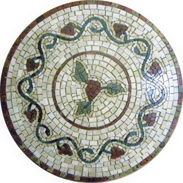 Imagem de Mandala Mosaico Floral Rosone Bacco Tamanho 120cm