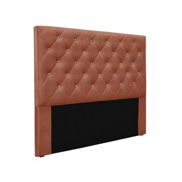 Imagem de Cabeceira para Cama Box King Tania 195 Cm Veludo Cobre Com Botões D'Rossi