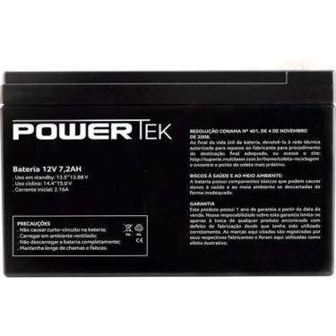 Imagem de Bateria Selada 12v 7,2ah En014 Powertek [f002]