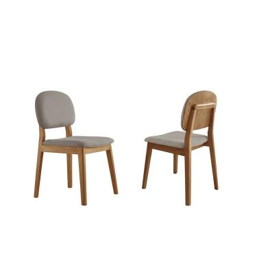 Imagem de Kit 2 Cadeiras Siena - Móveis Minas Veludo Cinza