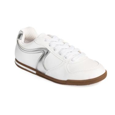 Imagem de Tênis Beira Rio Feminino Metalizado Casual Original 4326-101, Branco, 