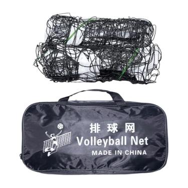 Imagem de menolana Rede de vôlei portátil com nós, equipamento de treinamento interno e externo grosso, conjunto de bolas de vôlei com bolsa de transporte para pátio e