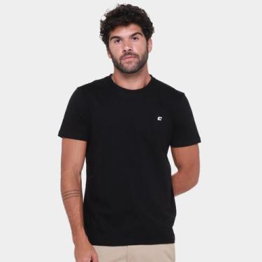 Imagem de Camiseta Colcci Casual Masculina, Preto, Branco, P