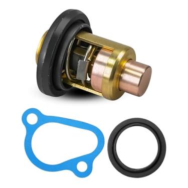 Imagem de QAGGUM Kit de termostato externo adequado para Honda BF20hp até 130hp BF25A BF30A BF40A BF50A BF75A BF90A BF115A e BF130A 4 tempos 1999-2003, substitui 19300-ZV5-043 19351-ZV5-5-000