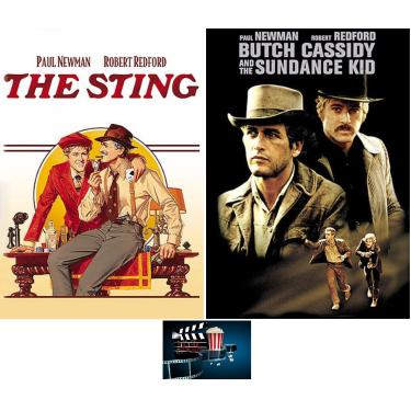 Imagem de Generic Paul Newman Robert Redford Dvd Duplo Sessão The Sting & Butch Cassidy E Sundance Kid Inclui Impressão Brilhante Filme Take Art Card