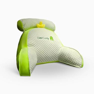 Imagem de Almofada de Leitura Ergonômica Good Lucky, 60x45x20 cm, Verde, com Apoio para Costas e Braços