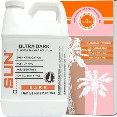 Imagem de Sun Laboratories by Giesee Solução De Bronzeamento Artificial Ultra Escuro, 1/2 Galão - Profissional Para A Jato, Névoa Autobronzeadora, Loção Solar,