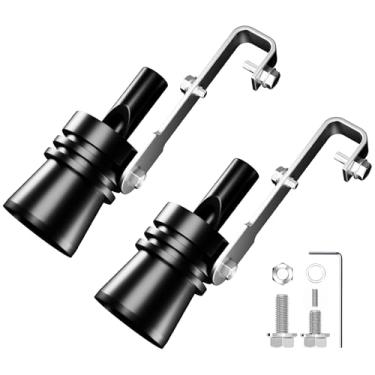 Imagem de Rothergli Apito De Escapamento Turbo, Intensificador Som Escapamento, Silenciador Turbo Para Carro, (Xl-2 Peças) (Preto)