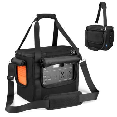 Imagem de Xxerciz Bolsa De Transporte Compatível Com Jackery Explorer 1000 V2, Viagem Para Estação Energia Portátil, Alça Ombro, Acolchoada, Bolsos Zíper, Capa Gerador Camping, Pesca, Trailer
