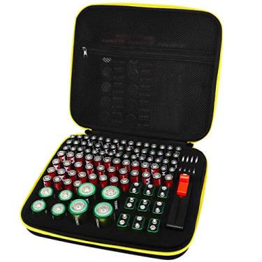 Imagem de FCDYLBD Estojo Organizador De Baterias - Bolsa Armazenamento Rígida Comporta Mais 106 Pilhas Aa Aaa Cd 9V Testador Bt-168 (Pilhas Não Incluídas)