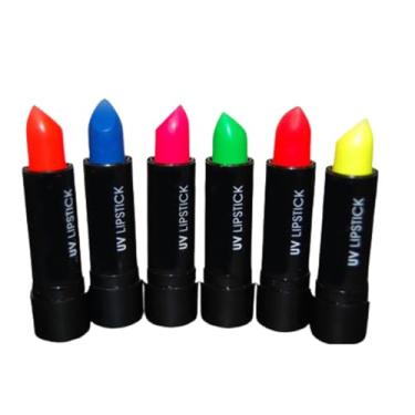 Imagem de 6 Batons Neon Brilha na Luz Negra