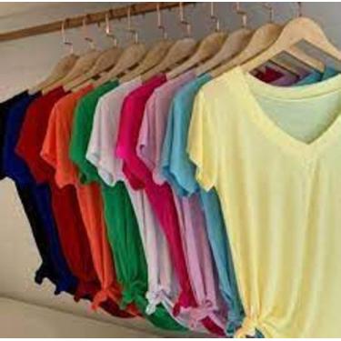 Imagem de Blusa feminina podrinha manga curta gola rasa - Filo modas, Laranja, P