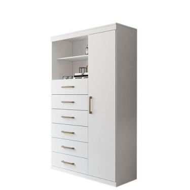 Imagem de Multi-Cômoda Marabá 1.6 com Porta e 6 Gavetas - Santos Andirá, Branco