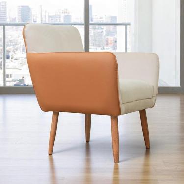 Imagem de Poltrona Conlflex Bélgica com Apoio de Braço Revestida em Tecido Linho