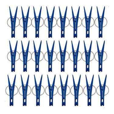 Imagem de Kit 24pç Prendedor Grampo De Roupa Plastico Forte Resistente - Arqplas