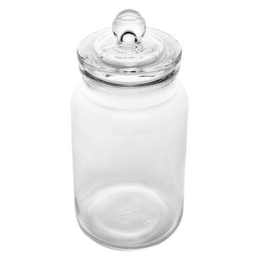 Imagem de Pote Porta Mantimentos de Vidro com Tampa Transparente Cereal Grãos 1,