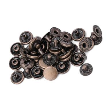 Imagem de 50 Conjuntos de Botões de Estalo de Latão Puro para Bagagem e Roupas, Prensa Decorativa Redonda (10mm)