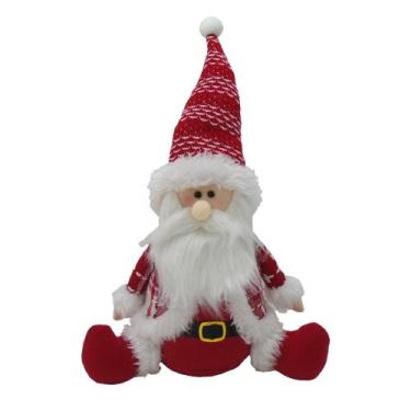 Imagem de Papai Noel Sentado Varsovia 48x27x16cm Unico/unico - Niazitex, VERMELH