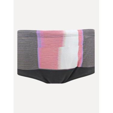 Imagem de Sunga Calvin Klein Swimwear Noise Vertical Rosa Marrom, S/P