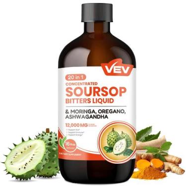 Imagem de Suplemento VEV Soursop Bitters Liquid 473 ml com Moringa 20 em 1