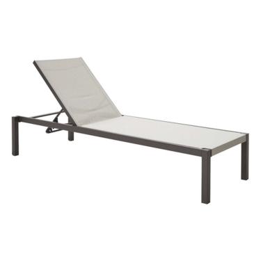 Imagem de Espreguicadeira Aluminio 4 Posicoes Ate 160kg - Marrom