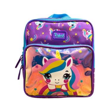 Imagem de Lancheira Escolar Térmica Unicórnio Arco Iris Rku5004L Lilás - Mundi