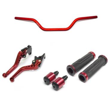 Imagem de Kit Guidão 22mm Manopla XL Manete Falcon Tornado Bros - Stark Race, Ve