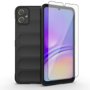 Imagem de Asuwish Capa de celular para Samsung Galaxy A05 com protetor de tela de vidro temperado e TPU macio, fina, à prova de choque, capa protetora de silicone acessórios Ao5 A 05 mulheres homens móveis