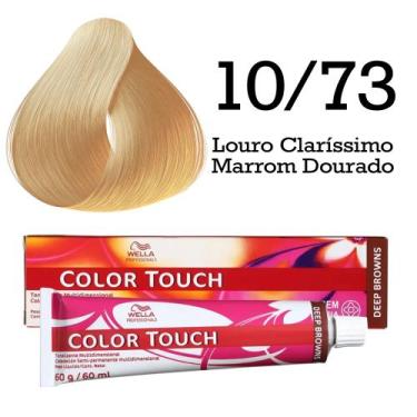 Imagem de Tonalizante Color Touch 10/73 Louro Claríssimo Marrom Dourado  Wella P